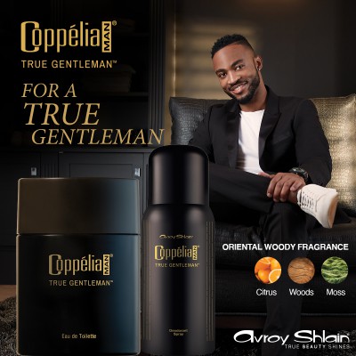 COPPÉLIA® TRUE GENTLEMAN Eau de Toilette A spicy woody oriental fragrance.