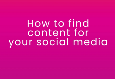 How to find content for your social media