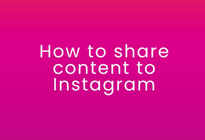 How to share to Instagram