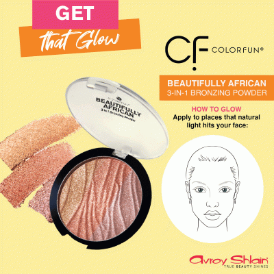 Get that glow with ColorFun®Beautifully African 3-in-1 Bronzing Powder